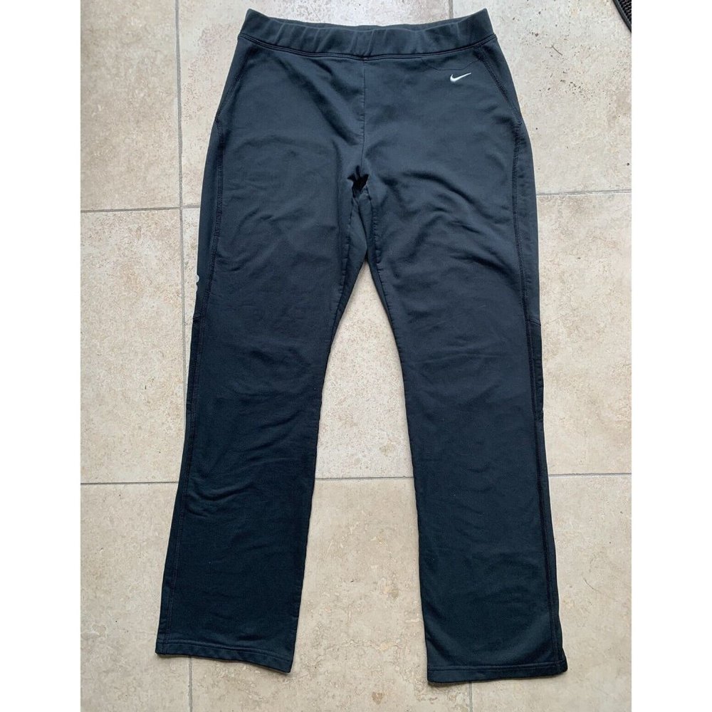 Nike Sweatpants Womens Medium Black Dri-Fit Fleece Running Workout Gym Yoga M